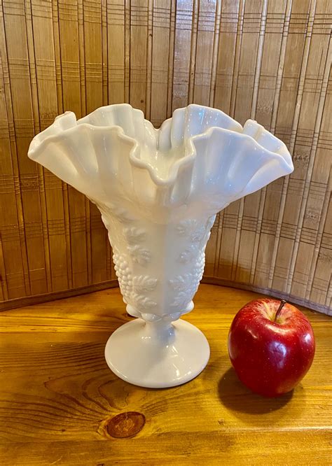 milk glass pedestal